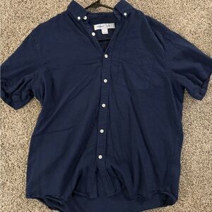 Old Navy Blue Casual Button Down Shirt